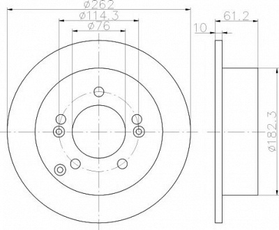 HELLA PAGID 8dd355113641 -  Тормозной диск